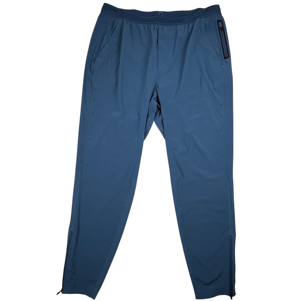 Ten Thousand Interval Pant Blue Men Performance Zip Ankle Inner Drawstring Large